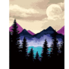 DIY Paint By Numbers, Acrylic Watercolor, Forest